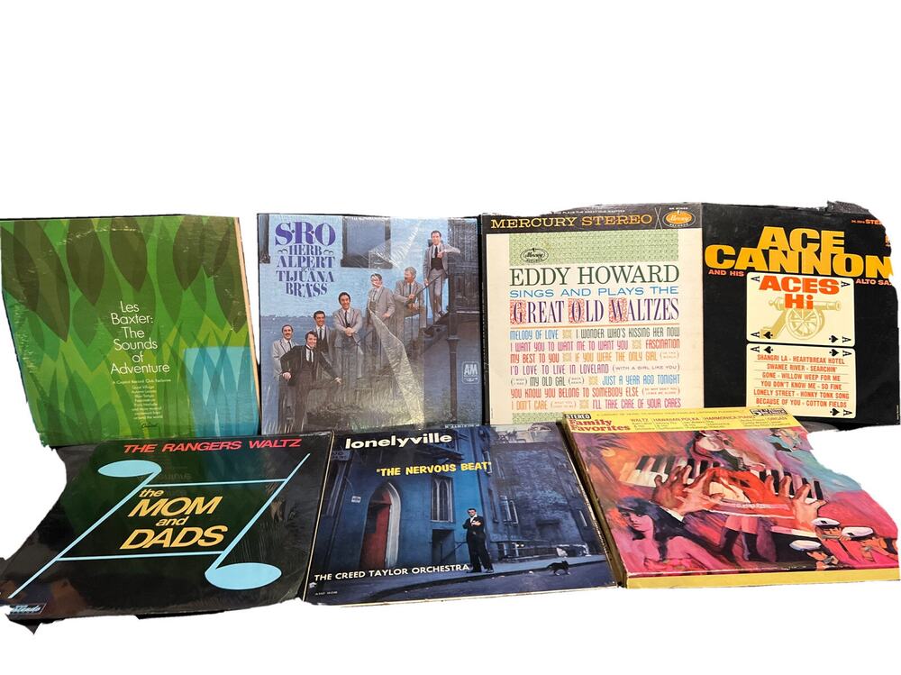 Lot 7 Vinyl LES BAXTER sounds adventure-waltz-eddy Howard-ace Cannon-herb Alpert